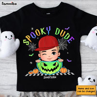 Personalized Gift For Grandson Neon Pumpkin Spooky Kid T Shirt 28479 thumb 1
