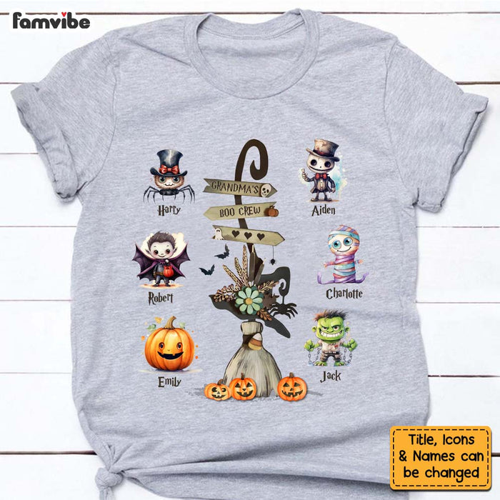 Personalized Gift For Grandma Nana Halloween Boo Crew Shirt - Hoodie - Sweatshirt 28482 1