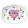 Personalized Birthday Gift For Grandma Colorful Butterfly And Flower Plate 28485 1