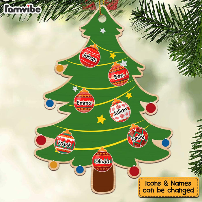 Personalized Gift For Grandma Christmas Balls On Pine Tree Ornament 28486 1
