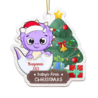 Personalized Baby's First Christmas Dinosaur Ornament 28491 thumb 1