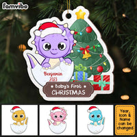 Personalized Baby's First Christmas Dinosaur Ornament 28491 thumb 1