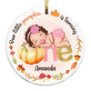 Personalized Baby Gifts Fall Turning One Circle Ornament 28496 1