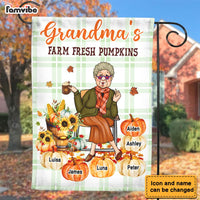 Personalized Fall Season Gift Grandma's Farm Fresh Pumpkin Flag 28497 thumb 1