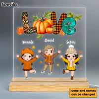 Personalized Gift For Grandma Love Fall Theme Plaque LED Lamp Night Light 28499 thumb 1