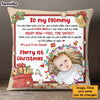 Personalized Gift For Baby Merry 1st Christmas Upload Photo Pillow 28500 1