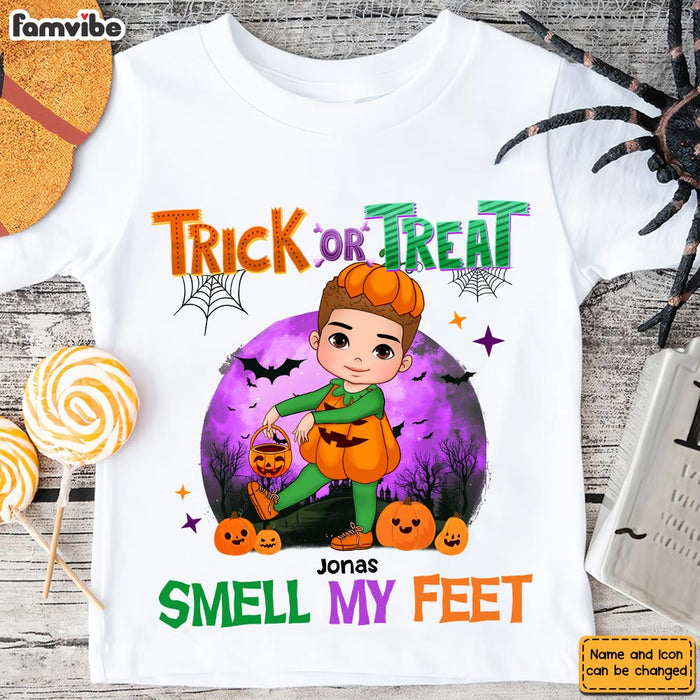 Personalized Halloween Gift For Grandson Trick Or Treat Kid T Shirt 28502 1