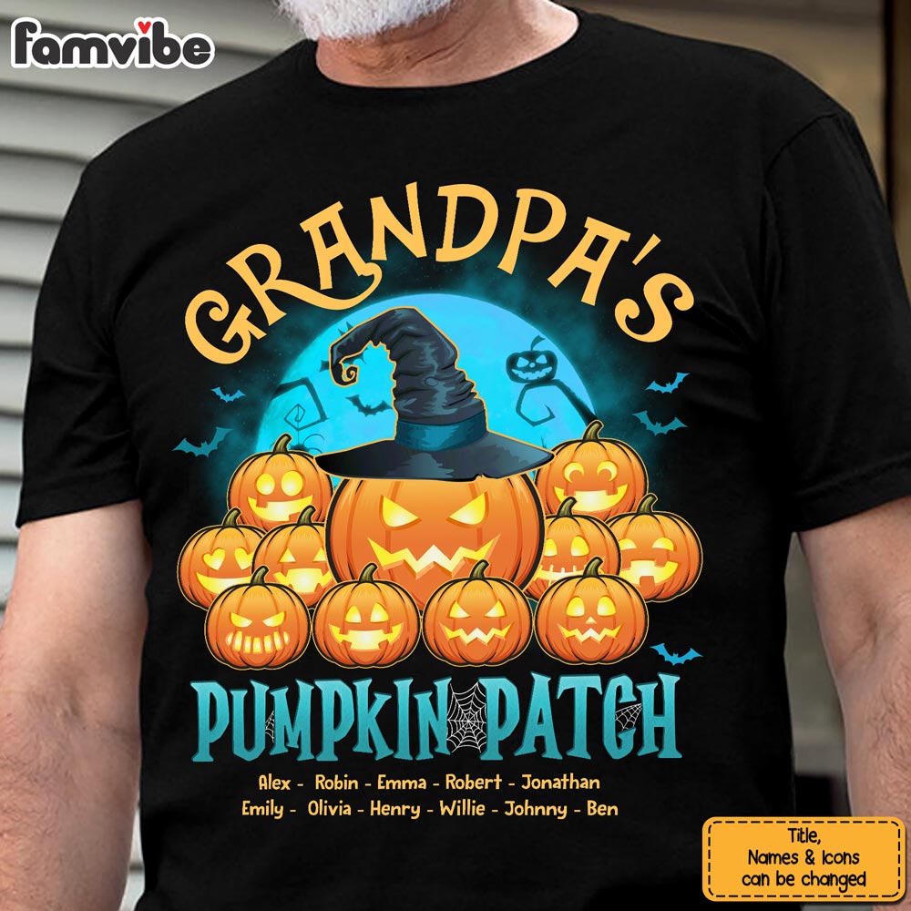 Personalized Halloween Gift For Grandpa Pumpkin Patch Shirt Hoodie Sweatshirt 28504 Primary Mockup