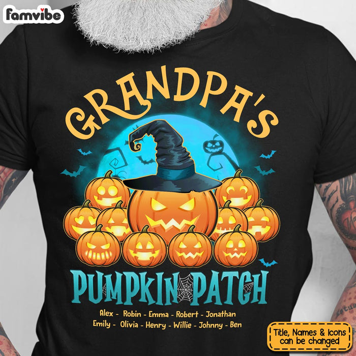 Personalized Halloween Gift For Grandpa Pumpkin Patch Shirt - Hoodie - Sweatshirt 28504 1