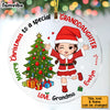 Personalized Merry Christmas To Granddaughter Circle Ornament 28505 1