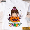 Personalized Granddaughter I’m Just Here For The Candy Halloween Kid T Shirt 28508 1