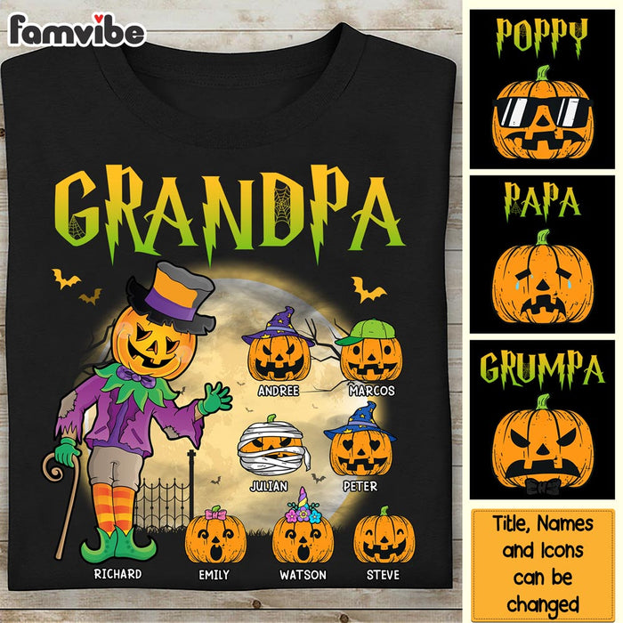 Personalized Halloween Gift For Grandpa Little Scary Pumpkins Shirt - Hoodie - Sweatshirt 28511 1