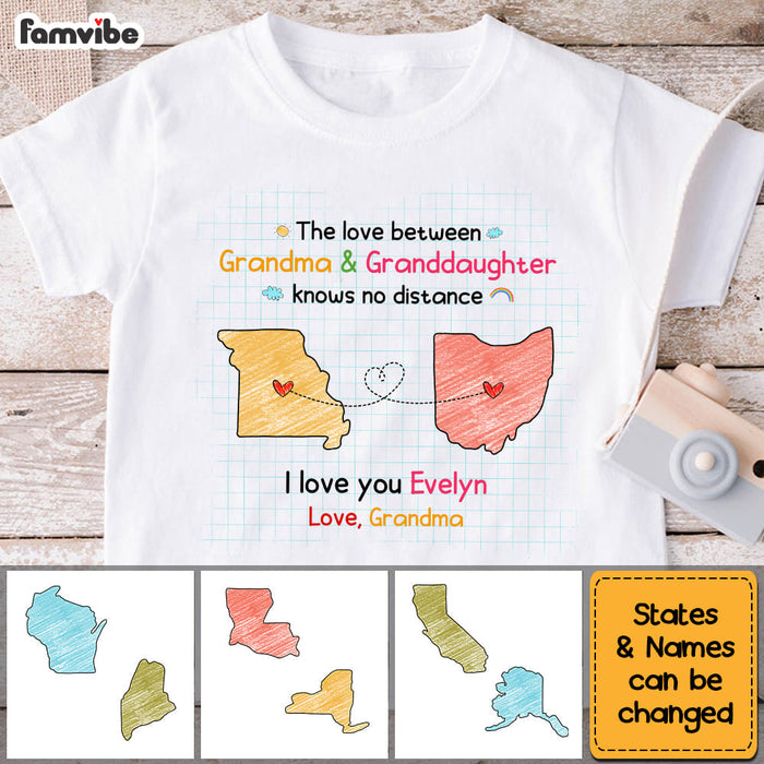 Personalized Gift For Granddaughter Long Distance Kid T Shirt 28514 1