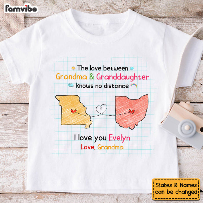 Personalized Gift For Granddaughter Long Distance Kid T Shirt 28514 1