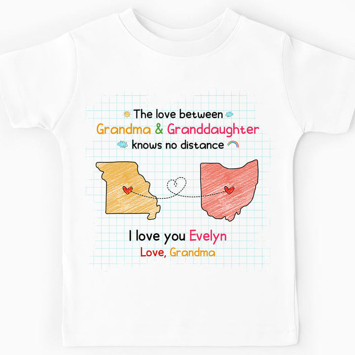 Personalized Gift For Granddaughter Long Distance Kid T Shirt 28514 1