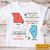 Personalized Gift For Grandson Long Distance Kid T Shirt 28515 thumb 1