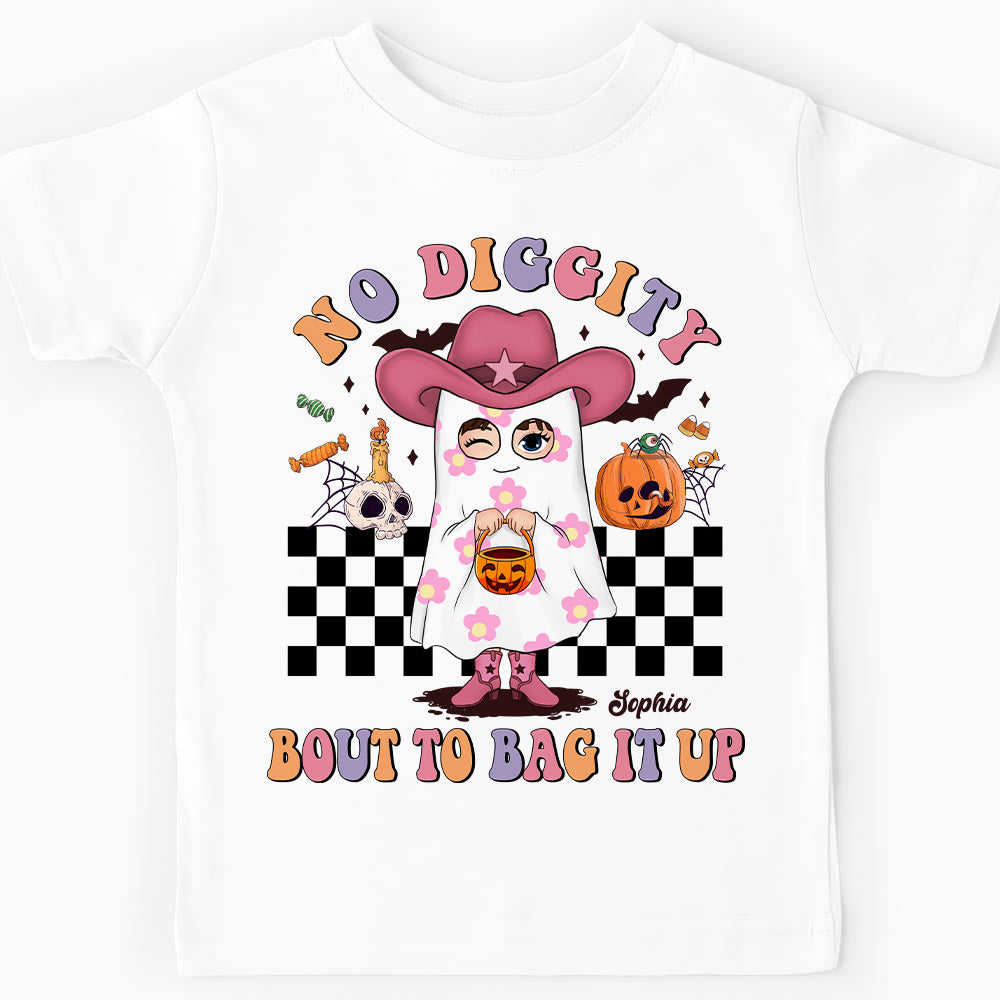 Personalized Gift For Granddaughter Halloween Boho Style Kid T Shirt 28517 Mockup White