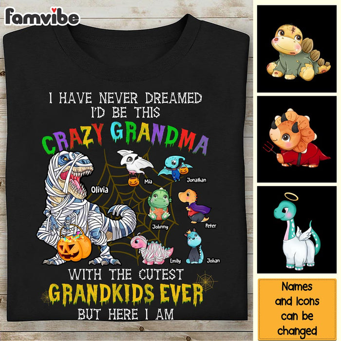 Personalized Crazy Grandma Dinosaur Halloween Shirt - Hoodie - Sweatshirt 28520 1