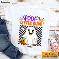 Personalized Halloween Gift For Grandson Spooky Little Dude Kid T Shirt 28521 thumb 1