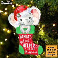 Personalized Christmas Gift For Newborn Baby Santa's Little Helper Ornament 28524 thumb 1