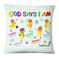 Personalized Birthday Gift For Granddaughter Pencil God Says I Am Pillow 28525 thumb 1