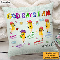Personalized Birthday Gift For Granddaughter Pencil God Says I Am Pillow 28525 thumb 1