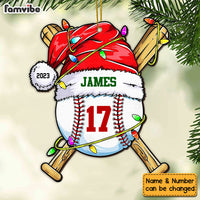 Personalized Christmas Gift For Grandson Baseball Ornament 28526 thumb 1
