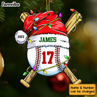 Personalized Christmas Gift For Grandson Baseball Ornament 28526 thumb 1