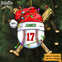 Personalized Christmas Gift For Grandson Baseball Ornament 28526 thumb 1