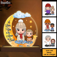 Personalized Gift For Grandson Love You To The Moon And Back Plaque LED Lamp Night Light 28528 thumb 1