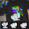 Personalized Mom Grandma Elephant Mamá Abuela  Elefante Spanish T Shirt AP233 30O60 1