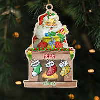 Personalized Christmas Gift For Grandpa Santa Sock Ornament 28534 thumb 1