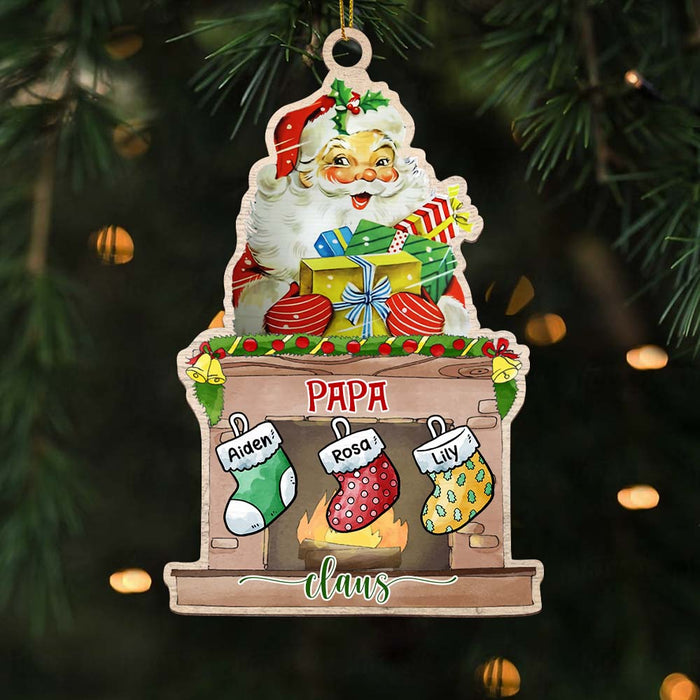 Personalized Christmas Gift For Grandpa Santa Sock Ornament 28534 1
