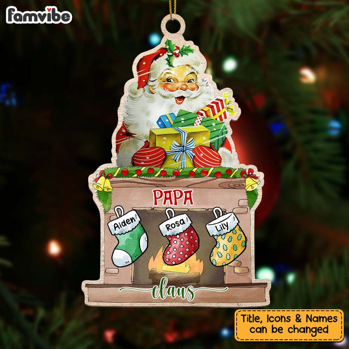 Personalized Christmas Gift For Grandpa Santa Sock Ornament 28534 1
