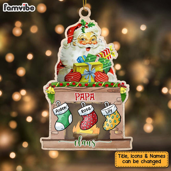 Personalized Christmas Gift For Grandpa Santa Sock Ornament 28534 1