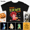 Personalized Halloween Gift For Grandson Trick Rawr Treat Cute Dino Kid T Shirt 28536 1
