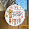 Personalized Christmas Gift For Grandma Recipe For Blended Family Round Wood Sign 28537 1