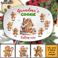 Personalized Christmas Gift For Grandma Cookie Gingerbread Plate 28549 thumb 1