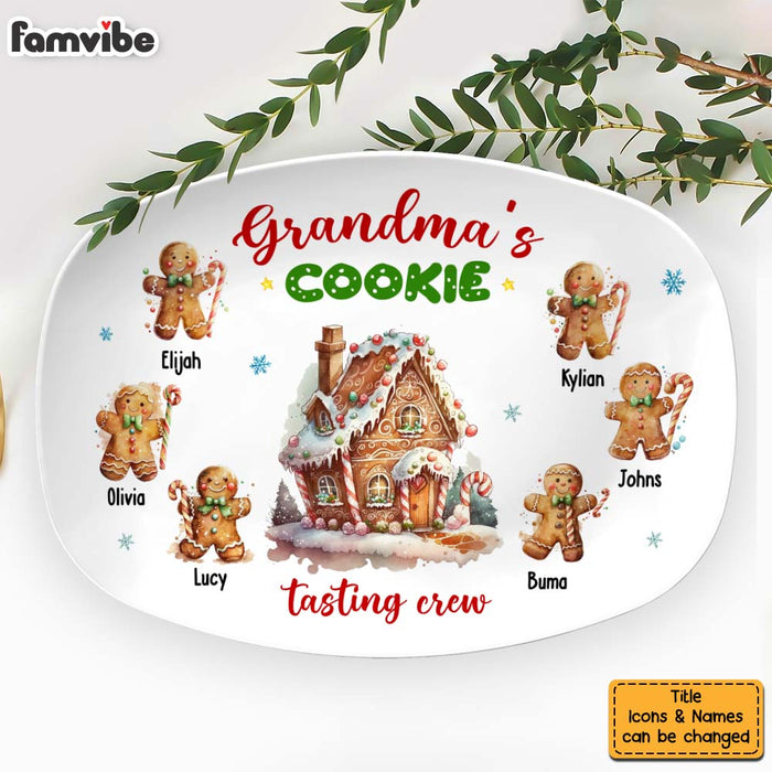 Personalized Christmas Gift For Grandma Cookie Gingerbread Plate 28549 1