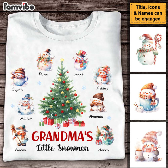 Personalized Christmas Gifts Grandma's Little Snowmen Shirt - Hoodie - Sweatshirt 28550 1