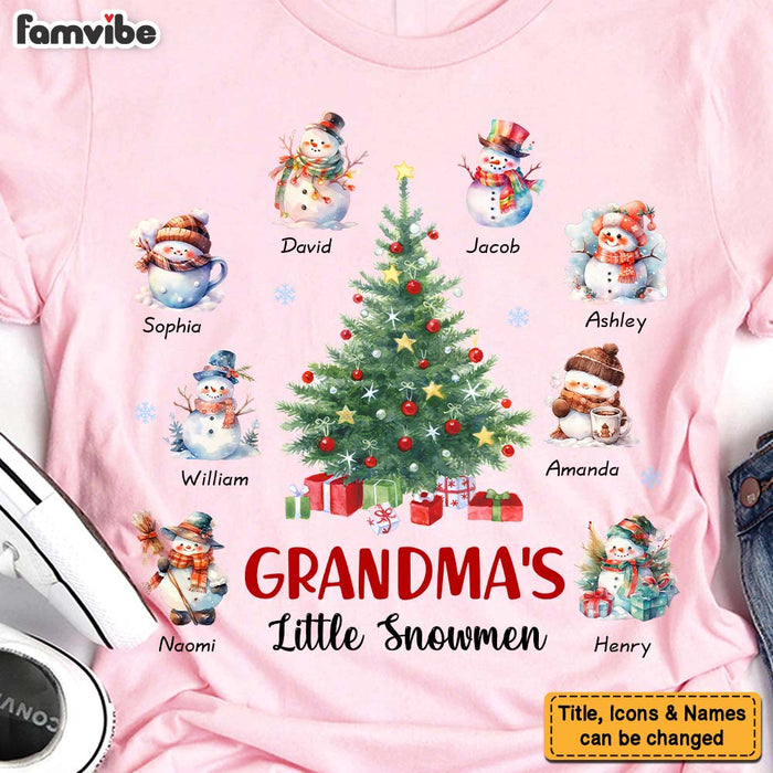 Personalized Christmas Gifts Grandma's Little Snowmen Shirt - Hoodie - Sweatshirt 28550 1