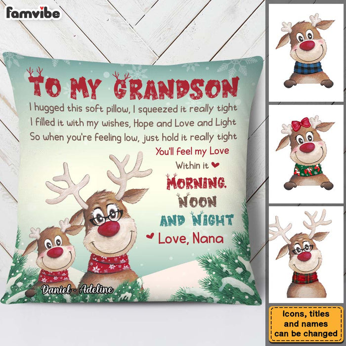 Personalized To My Grandson Pillow 28551 1
