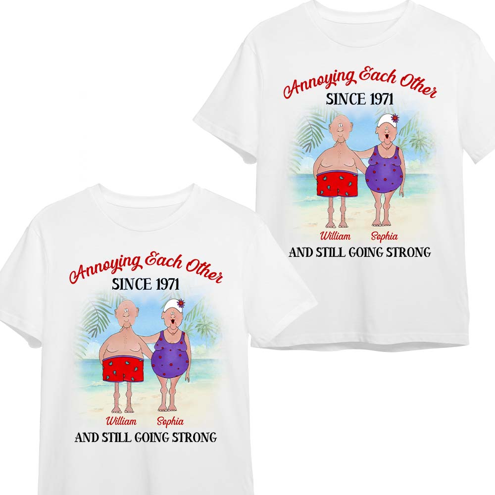 Personalized Gift For Old Couple Annoying Each Other Couple T Shirt 28556 Primary Mockup