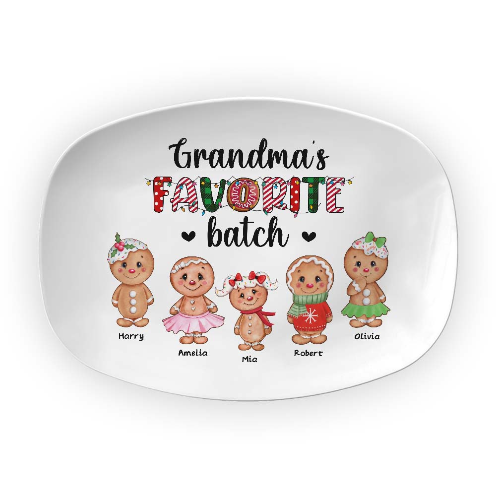 Personalized Christmas Gifts Grandma's Favorite Batch Plate 28557 Primary Mockup