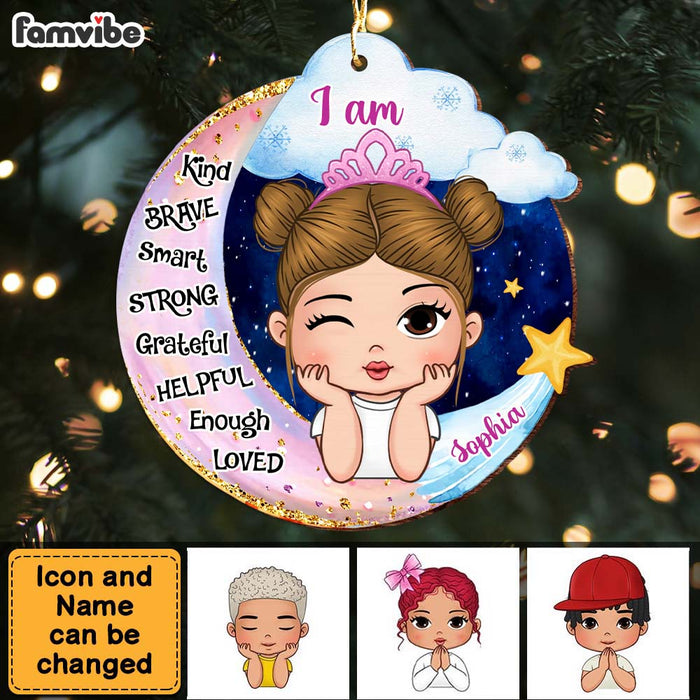 Personalized Gift For Grandson I Am Kind Moon Ornament 28558 1