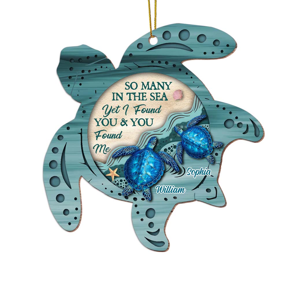 Personalized So Many In The Sea Yet I Found You And You Found Me Couple Ornament 28559 Primary Mockup