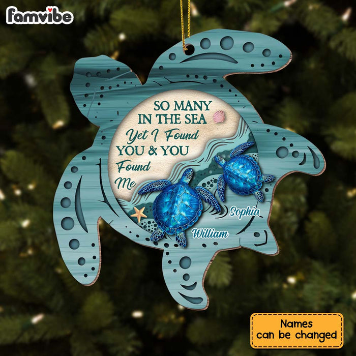Personalized So Many In The Sea Yet I Found You And You Found Me Couple Ornament 28559 1
