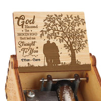 Personalized Gift For Old Couple God Blessed The Broken Road Music Box 30136 thumb 1
