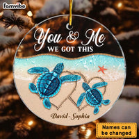 Personalized Gift For Couple You And Me We Got This Turtle Circle Ornament 28561 thumb 1