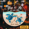 Personalized Gift For Couple You And Me We Got This Turtle Circle Ornament 28561 1
